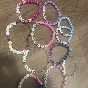 Set of 11 “Midnights” Taylor Swift eras tour bracelet set